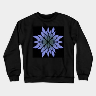 Lilac  floral symmetrical pattern with black background Crewneck Sweatshirt